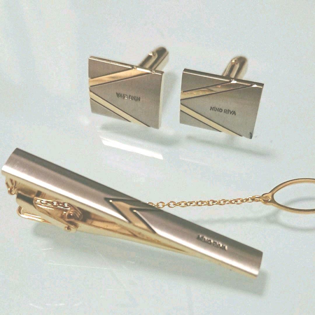 Amazon.co.jp: NINO RIVA PARIS カフス ネクタイピン メンズ