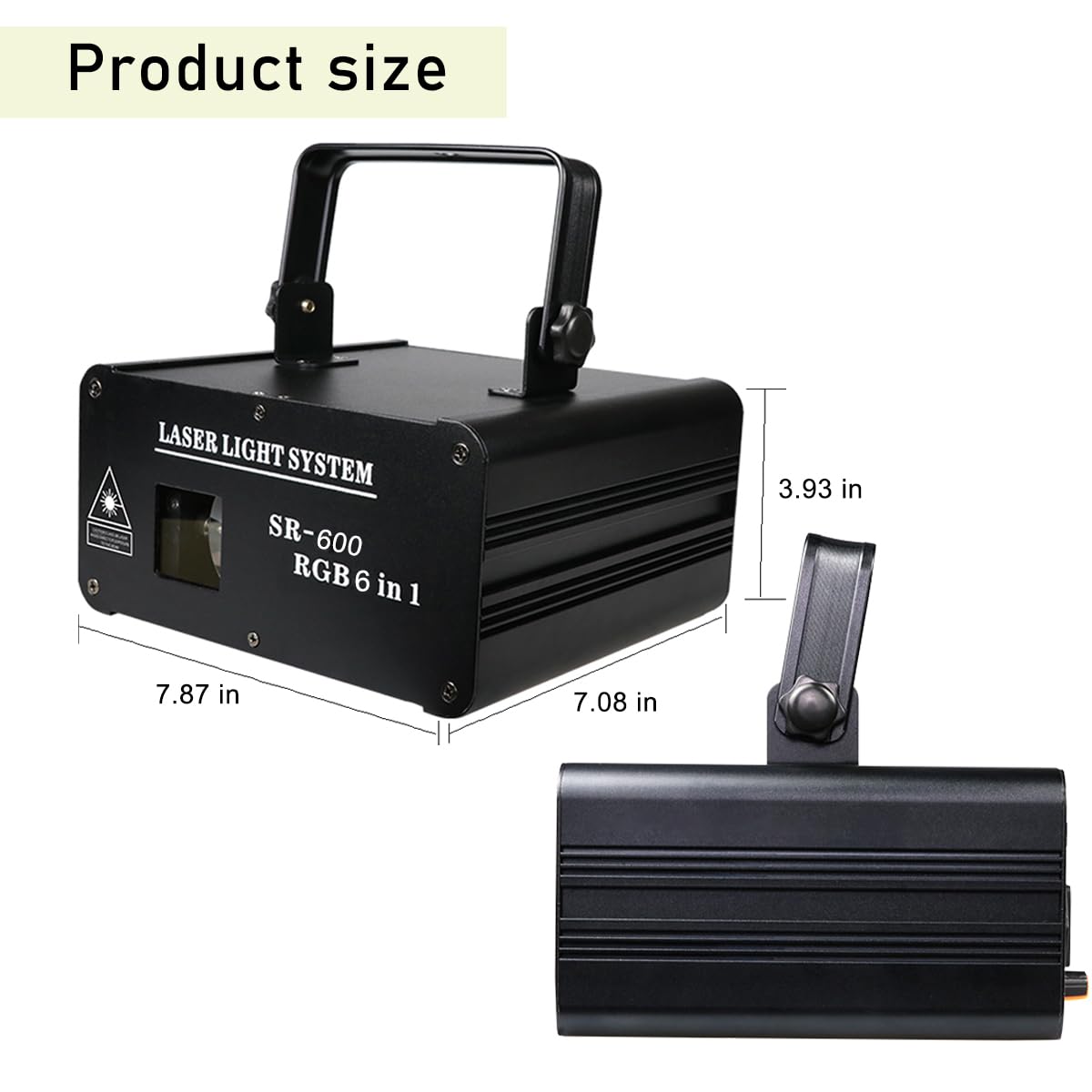 WALMIO Party Lights DJ Disco Light,6 in 1 3D Animation RGB Laser Stage Lighting, DMX512 Sound Activated Beam Effect Pattern Lights for Indoor Club KTV Disco Home Birthday Christmas Halloween