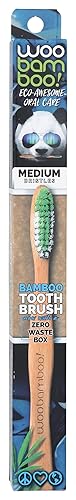 Woobamboo Cepillo de dientes Medio Cero Residuos, (Paquete de 12)