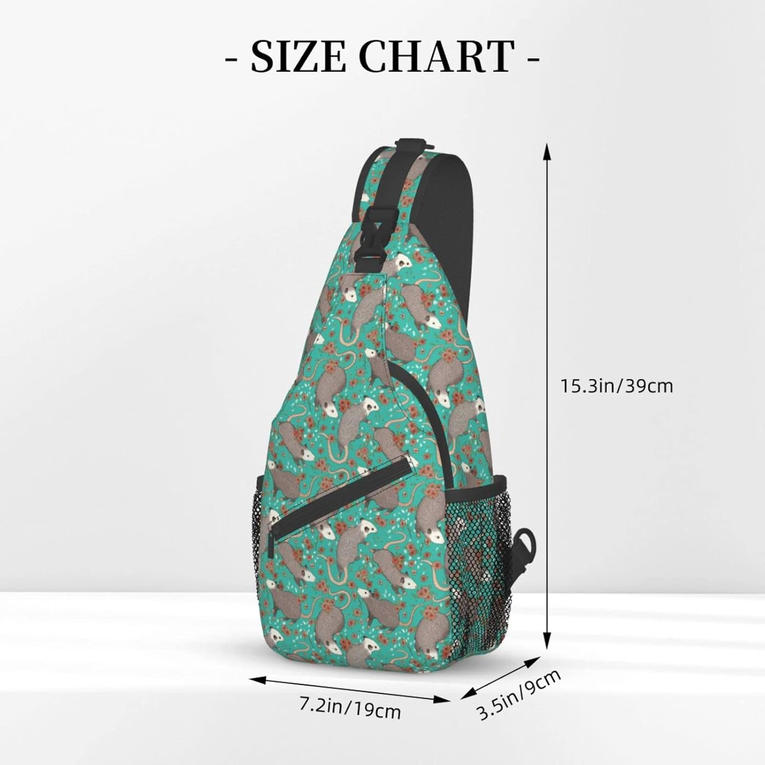 Possums Sling Daypacks Crossbody Backpack Chest Bag Lightweight Shoulder Bag Travel Hiking Cycling For Men Women - Image 3