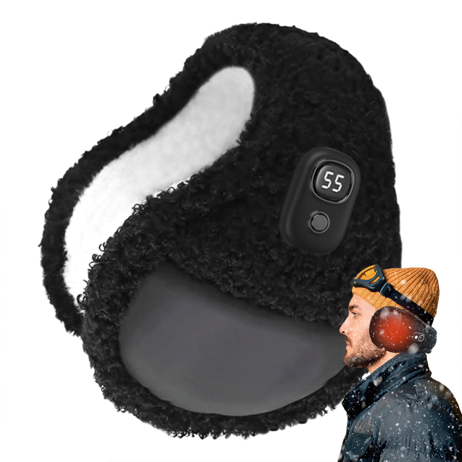 Orejeras térmicas running invierno para hombre Forro polar suave banda