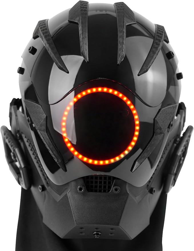 Máscara LED Punk para Hombre - Tira Ajustable, Neón Sci-Fi miniatura 2