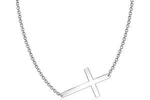 925 Sterling Silver Sideways Cross Necklace