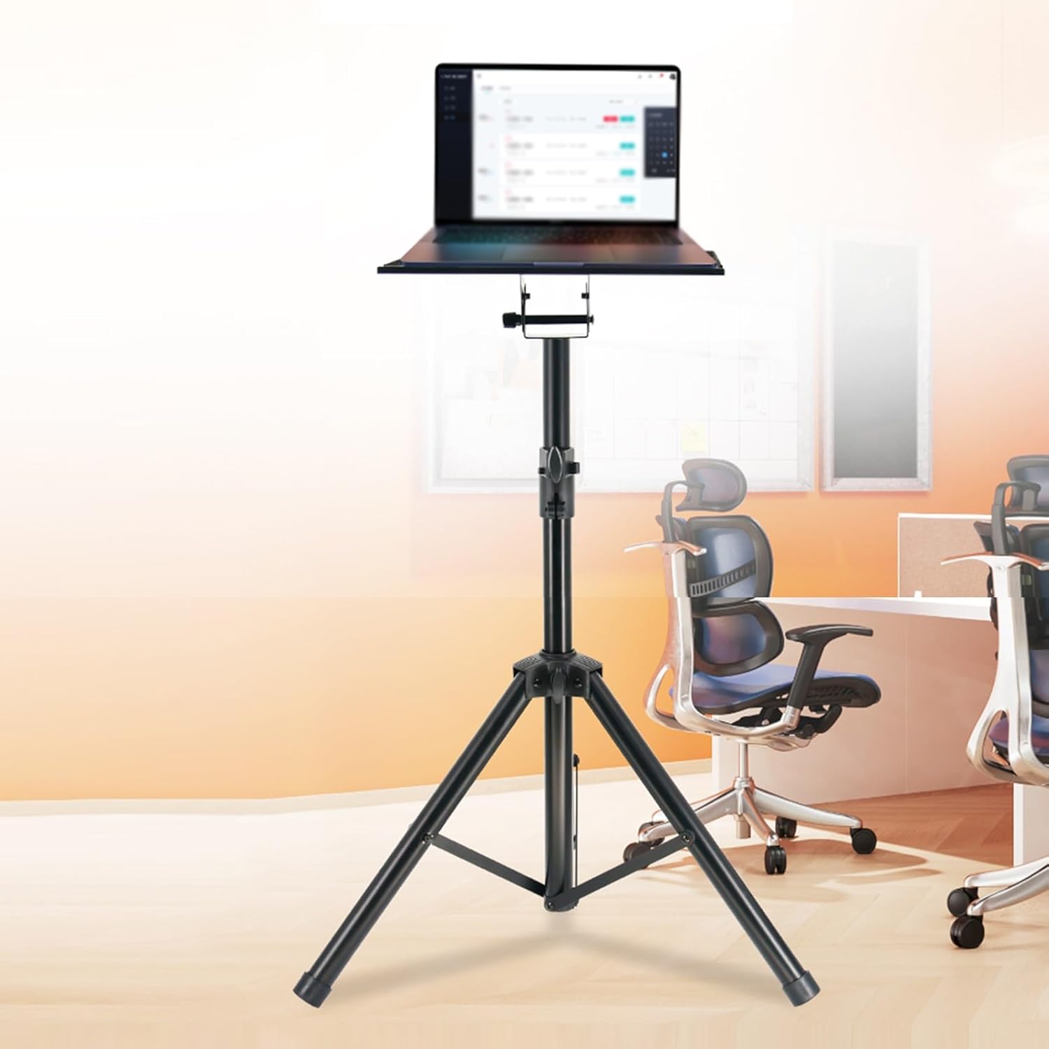 Laptop Floor Stand,Adjustable Steel Workbench,Portable Floor Tripod,for Home Outdoor Office,Load-Bearing 50kg