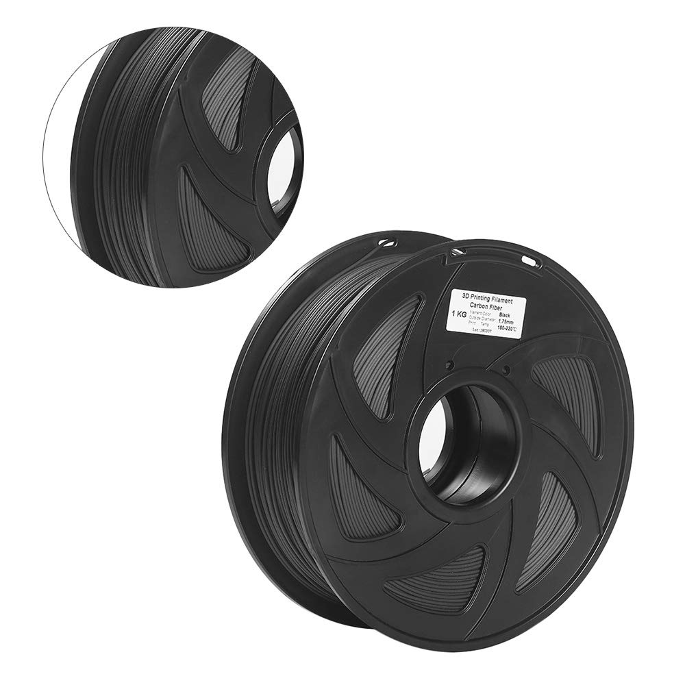 Domary Filament D'imprimante 3D en Fibre de Carbone PLA 1,75 Mm, Matériau Solide et pour les Amateurs D' 3D, Bobine de 1 Kg