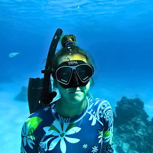 Miniatura 3 de Tidal Mask Aluma Pro con tecnología avanzada antivaho - para buceo, esnórquel y apnea. Lente de vidrio templado de bajo volumen. Máscara antivaho