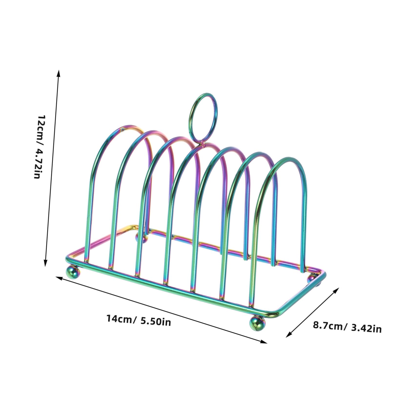 PRETYZOOM Stainless Steel Toast Holder Rack Vertical Bread Rack for Kitchen Countertop for Displaying Toast Bread Multifunctional Tabletop Bookshelf