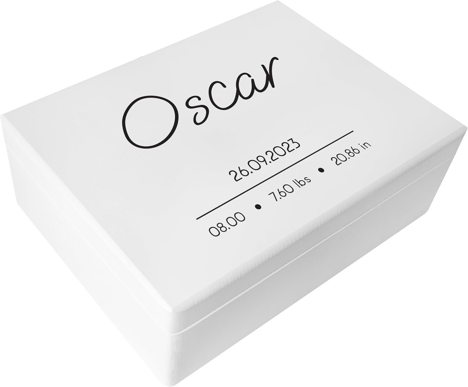 Creative Deco Personalized White Wooden Storage Box Occasional Gift Box