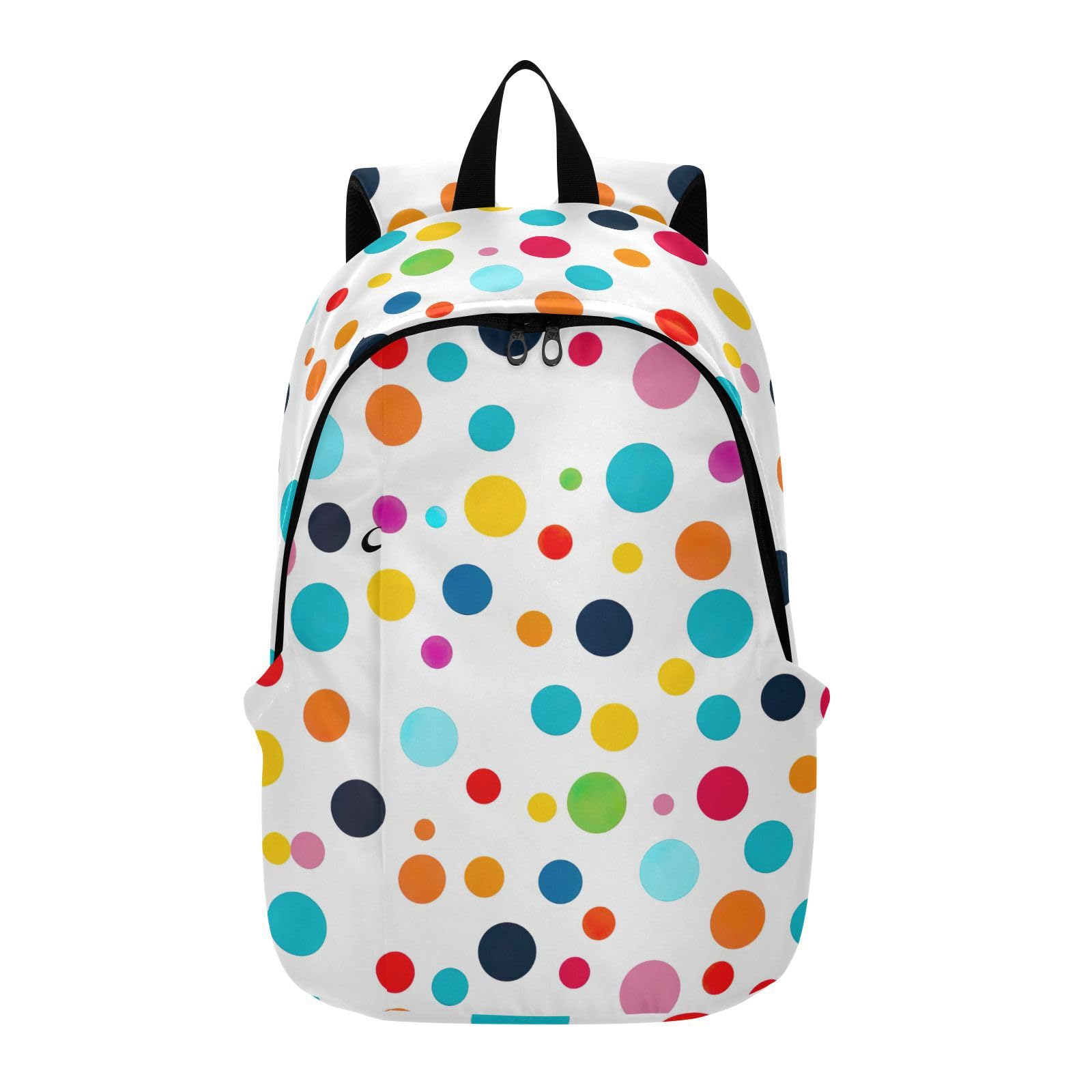 MCHIVER Travel Backpack Dot Colorful Funny Casual Daypack Backpacks Lightweight Carry on Bag Water Resistant Hiking Backpack for Women Men