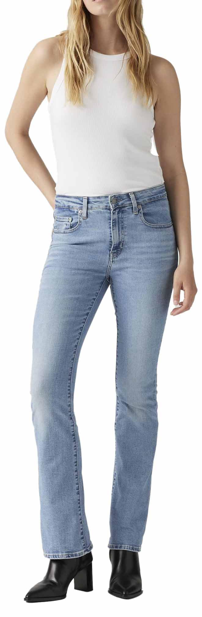 Levi's 725 High Rise Bootcut Women's Jeans, Blue Wave Light, 25W / 32L
