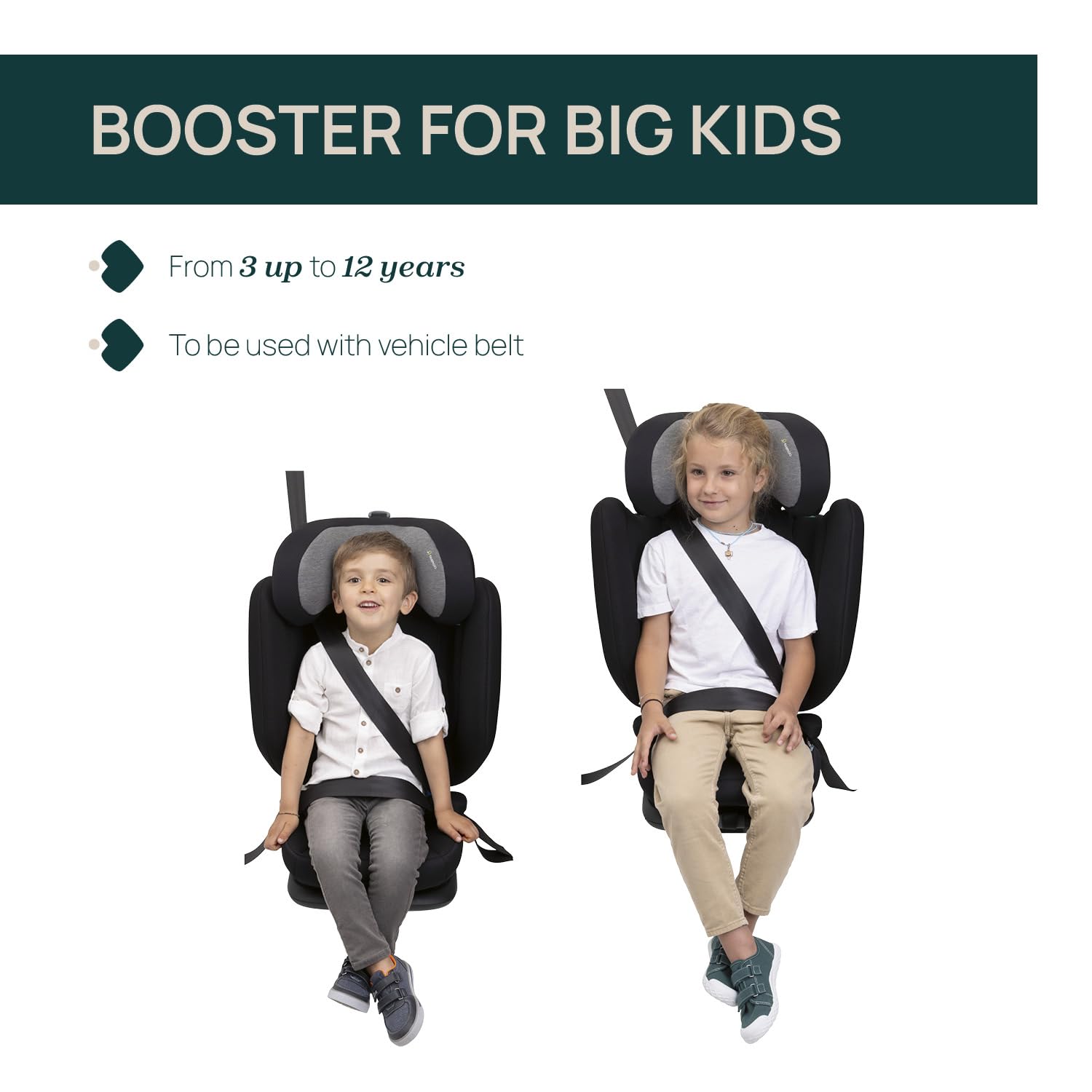Chicco Fold&Go S i-Size (ECE R129/04), Silla de coche 100-150 cm, con Conectores Rígidos Isofix, Niños 3-12 años, Reclinable y Plegable, Protección Lateral, Altura y Asiento Regulables