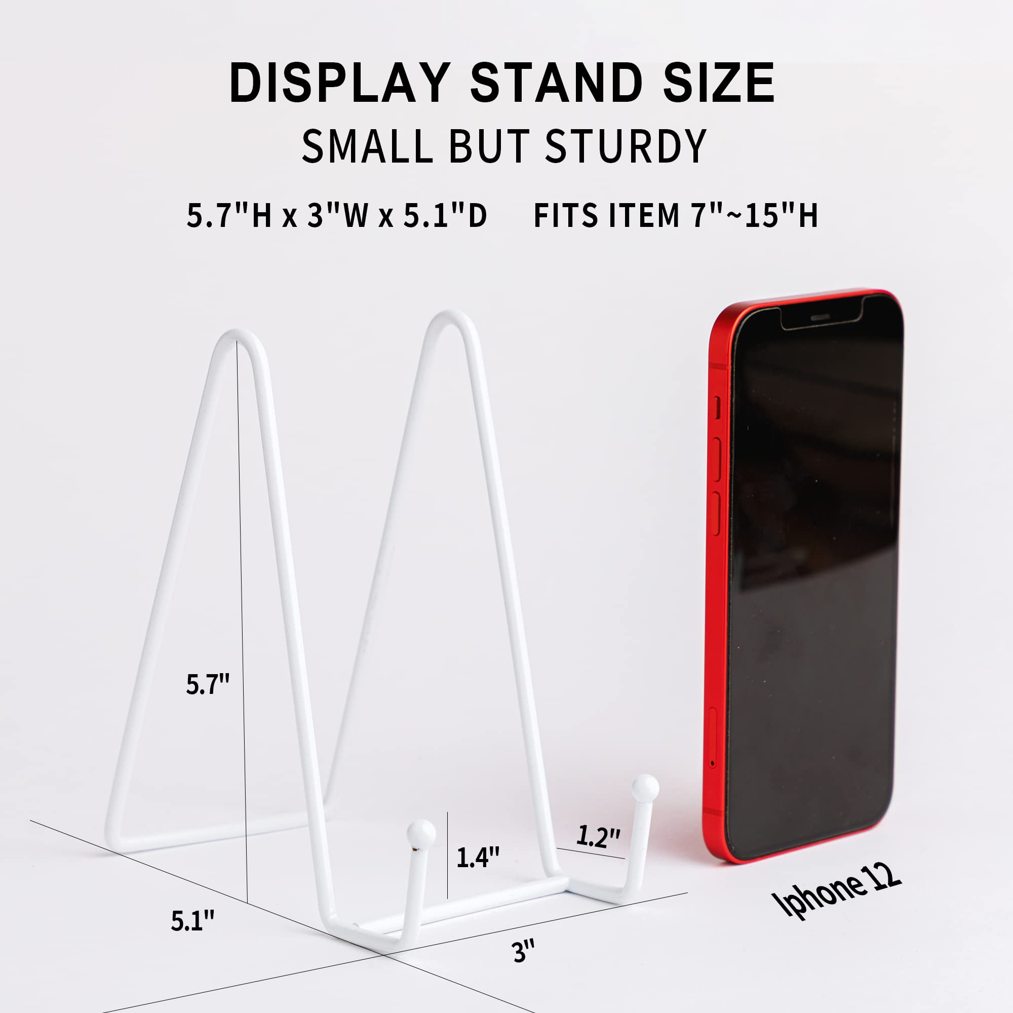 Plate Stand for Display (White-6 Inch-4 Pack) 4