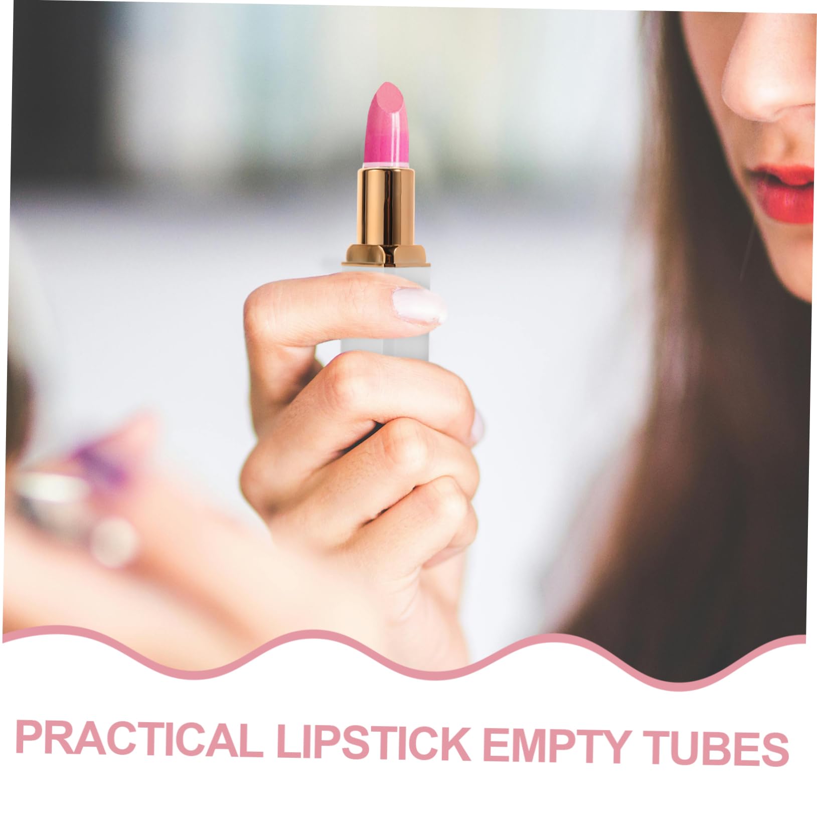 5 juegos de bálsamo labial rellenable DIY Lip Gloss Contenedor para tubos vacíos de brillo de labios para el cuidado de los labios y maquillaje para viajes y aplicaciones, 10 unidades x 5