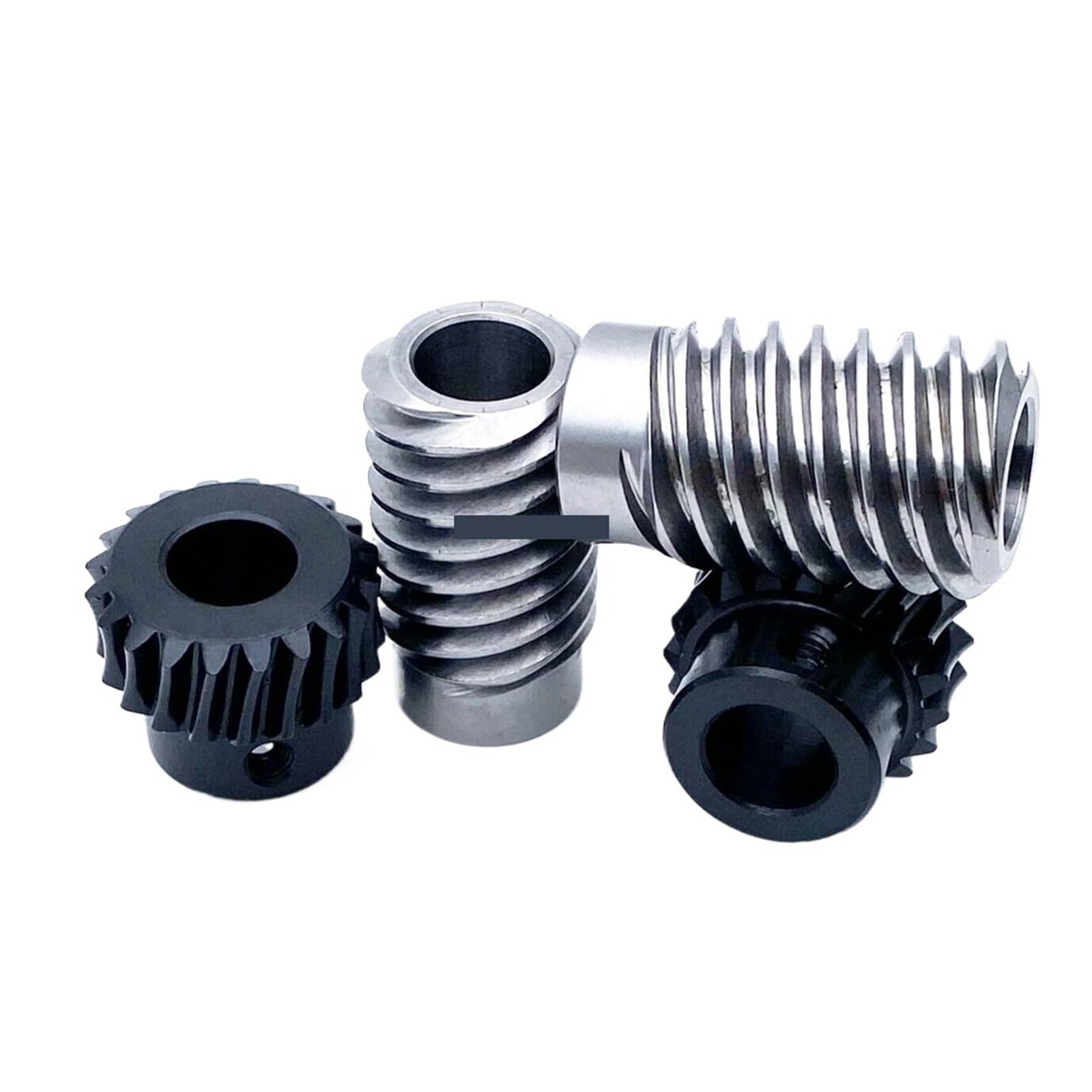 1pcs 1:5 1:10 Small Reduction Ratio 1M 20T Worm Gear Drive 2/4 Threadworm Precision Worm 6/8/10MM(10mm,1 Ratio 10)