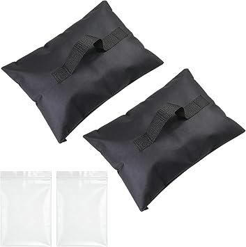 Sports Sandbags, 2-Pack Weighted Anchors for Baseball & Soccer | 2-pack heavy-duty sports sandbags, universal anchors baseball, soccer, golf, football & hockey nets, black, durable & secure