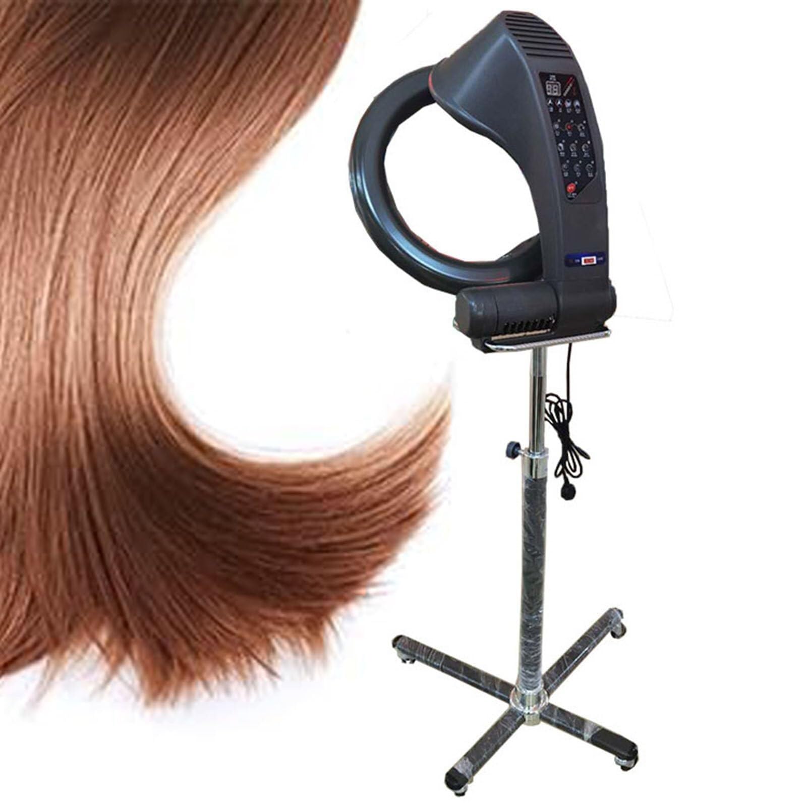 Salon Infrared Lamp Hood Hair Dryer Processor Temperature Perm Color Heater 6 Modes 3 Temperature Settings Professional Vertical