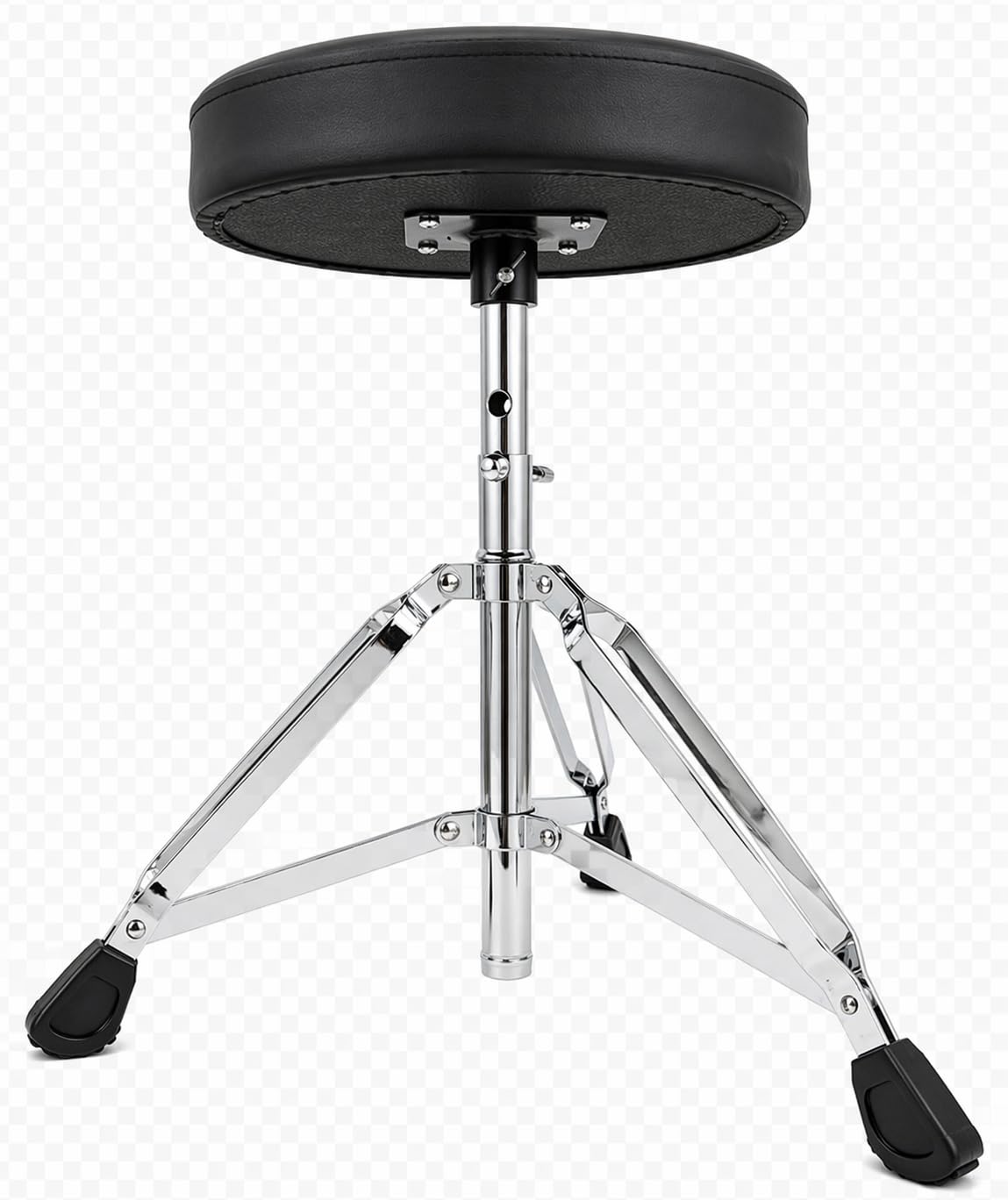 Deep ROCKMUSIC - Asiento Taburete SILLIN Ajustable TR26 para BATERIA ACUSTICA Y BATERIAS ELECTRONICAS con Asiento Acolchado