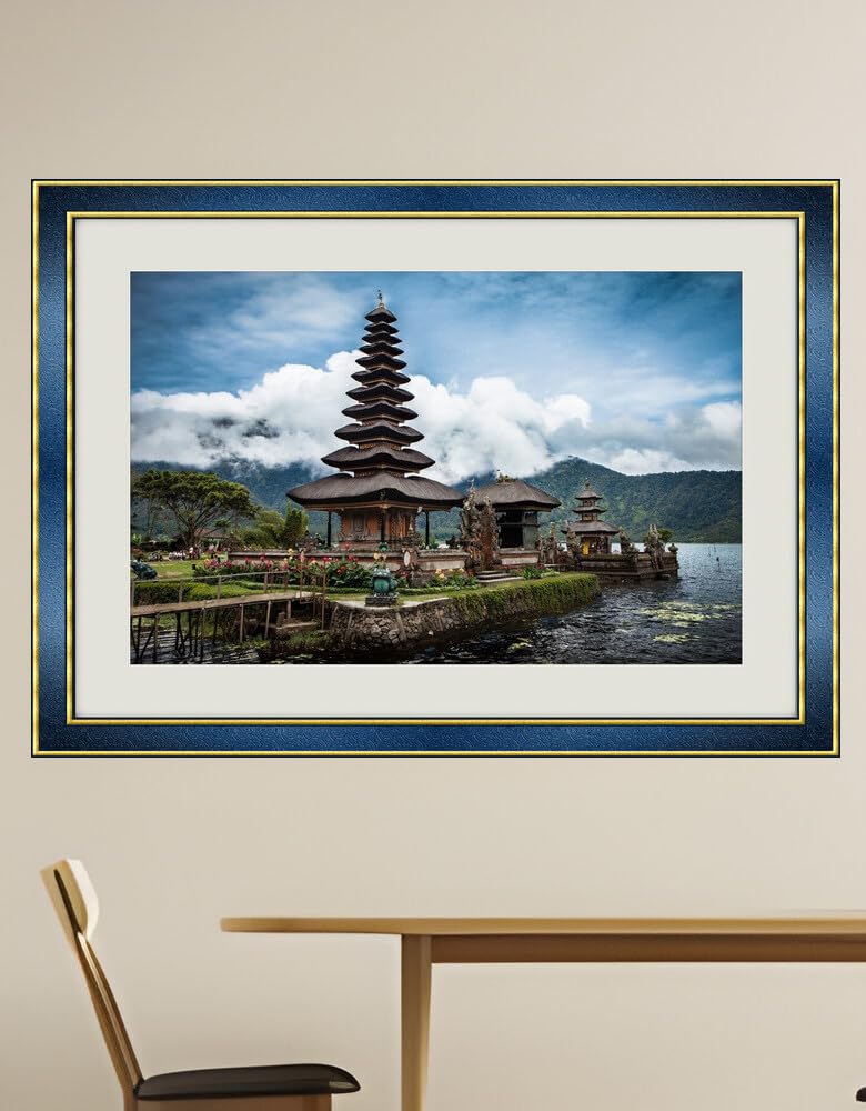 JZZH06551 Indonesia Temples Coast Ulun Danu Bali| Self-Adhesive Painting | Frameless
