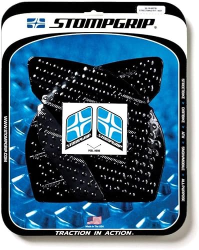 Stompgrip Almohadillas de tracción para motocicleta - GRIPS TANK BIKE STREET - VOLCANO - 0037 (negro)