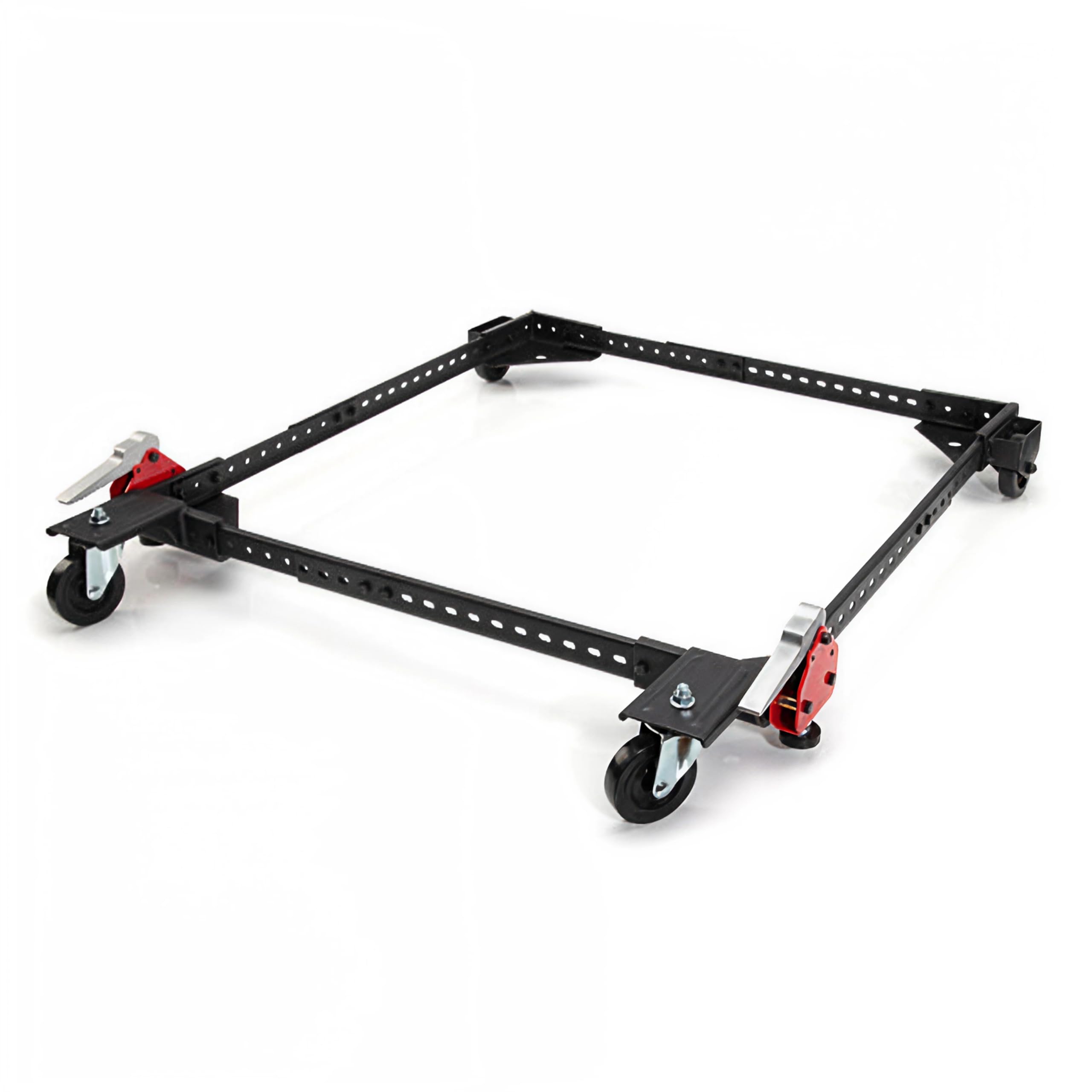 Universal Rolling Base for Large Power Tools and Machinery, Durable Steel Construction, Adjusts from 12 inches to 33 inches, Foot Levers Lock for Stability, 400 lb. Capacity