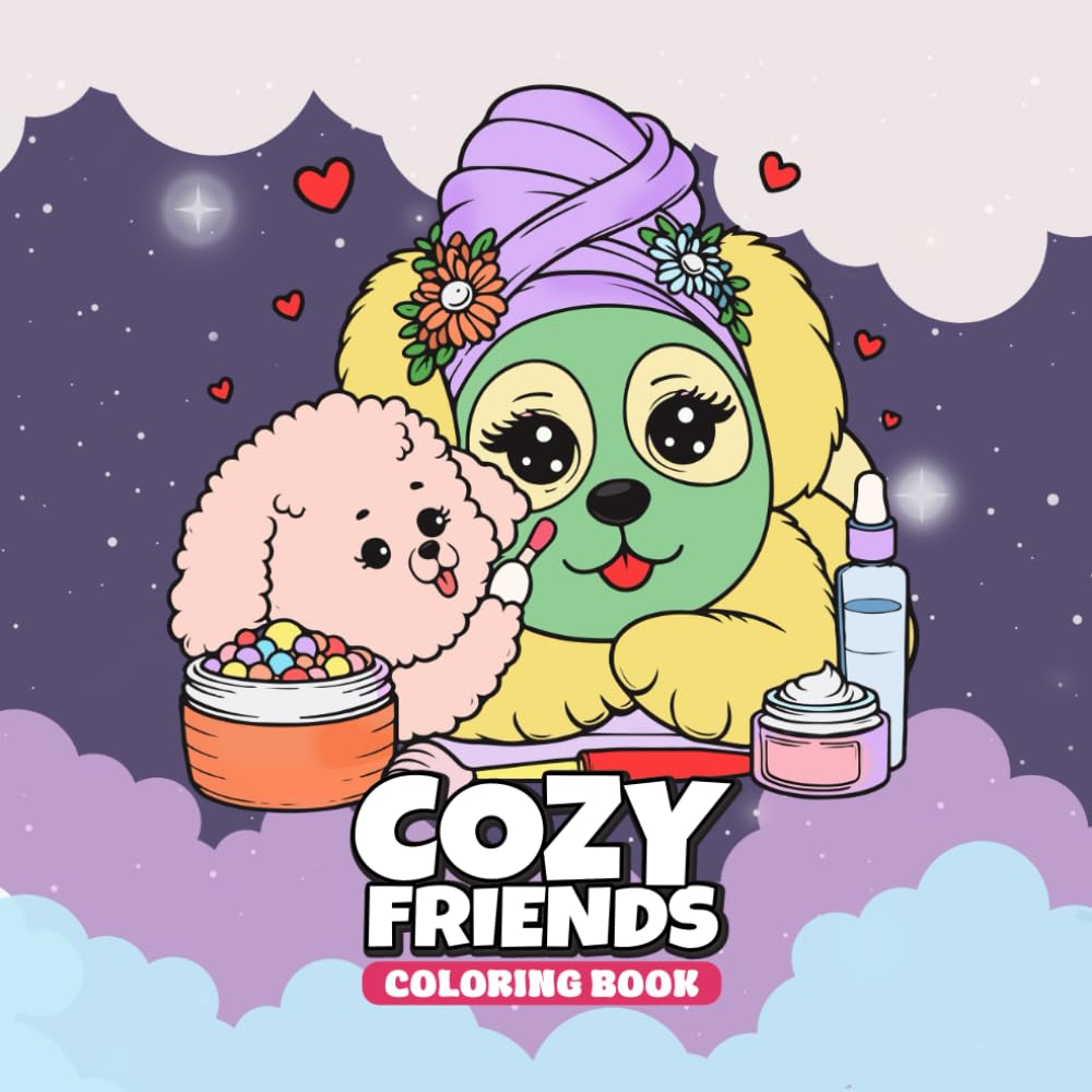 Cozy Friends Coloring Book: Adorable Characters and Warm Moments to Color and Enjoy un Whimsical to Colouring for Kids of All Ages 50 Designs