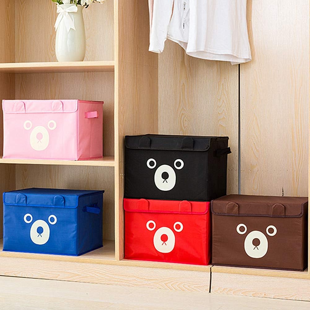 Bear print clothes organizer basket