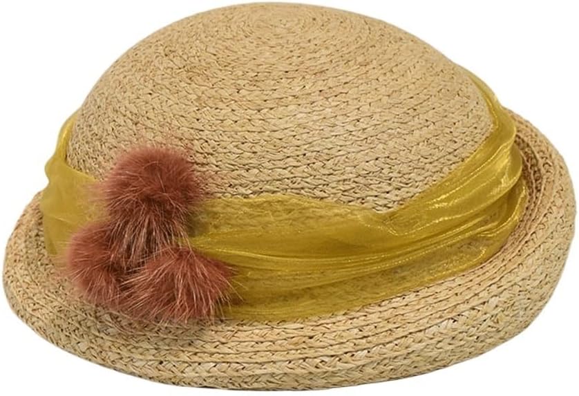 Spring Laffite Beret Ladies Hairball Hemming Banquet Small Top Hat Outing