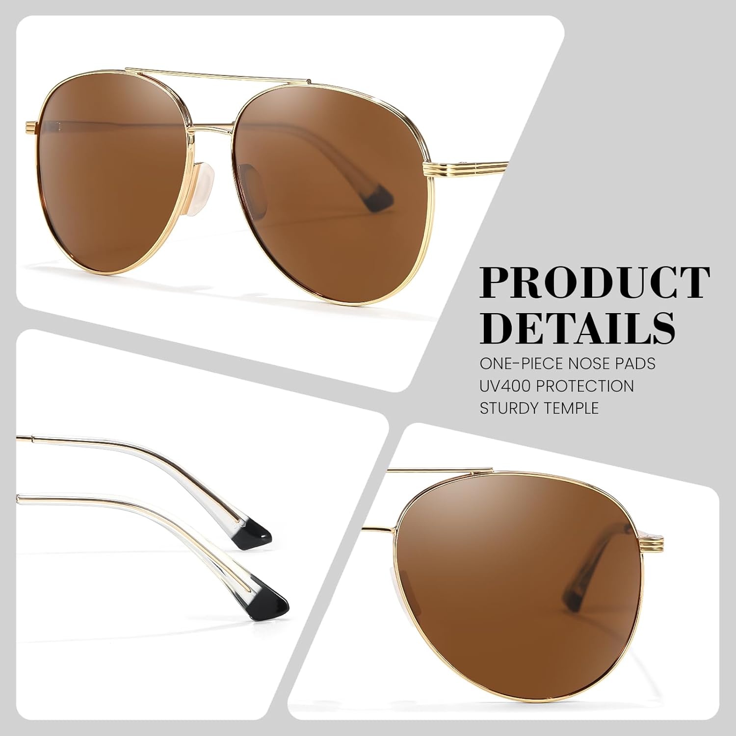 SODQW Tangle Free Aviator Sunglasses for Women Polarized Sun Glasses With UV Protection 2026 Fasion Trendy Shades - Image 5