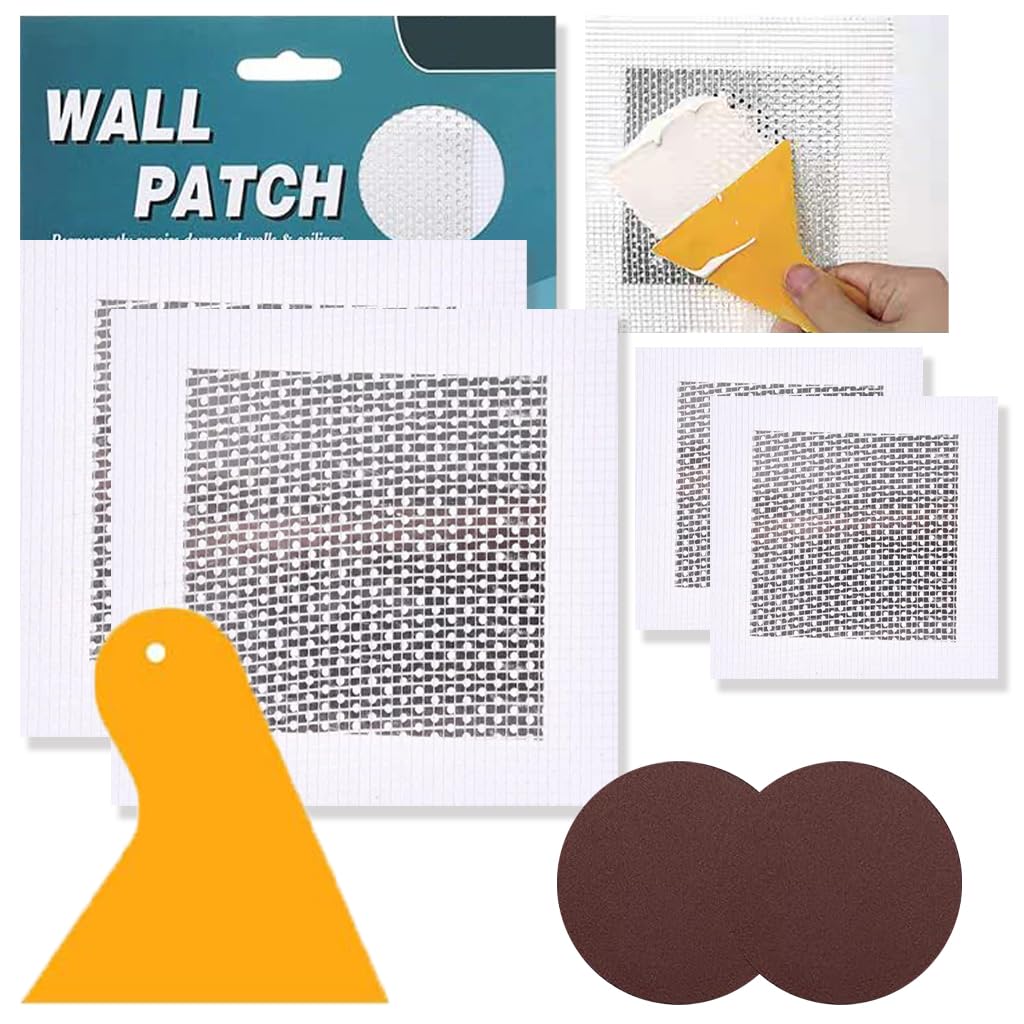 Wall Repair Patch, 7 Pcs Plasterboard Patch, 2/4 Inch Drywall Patches ...