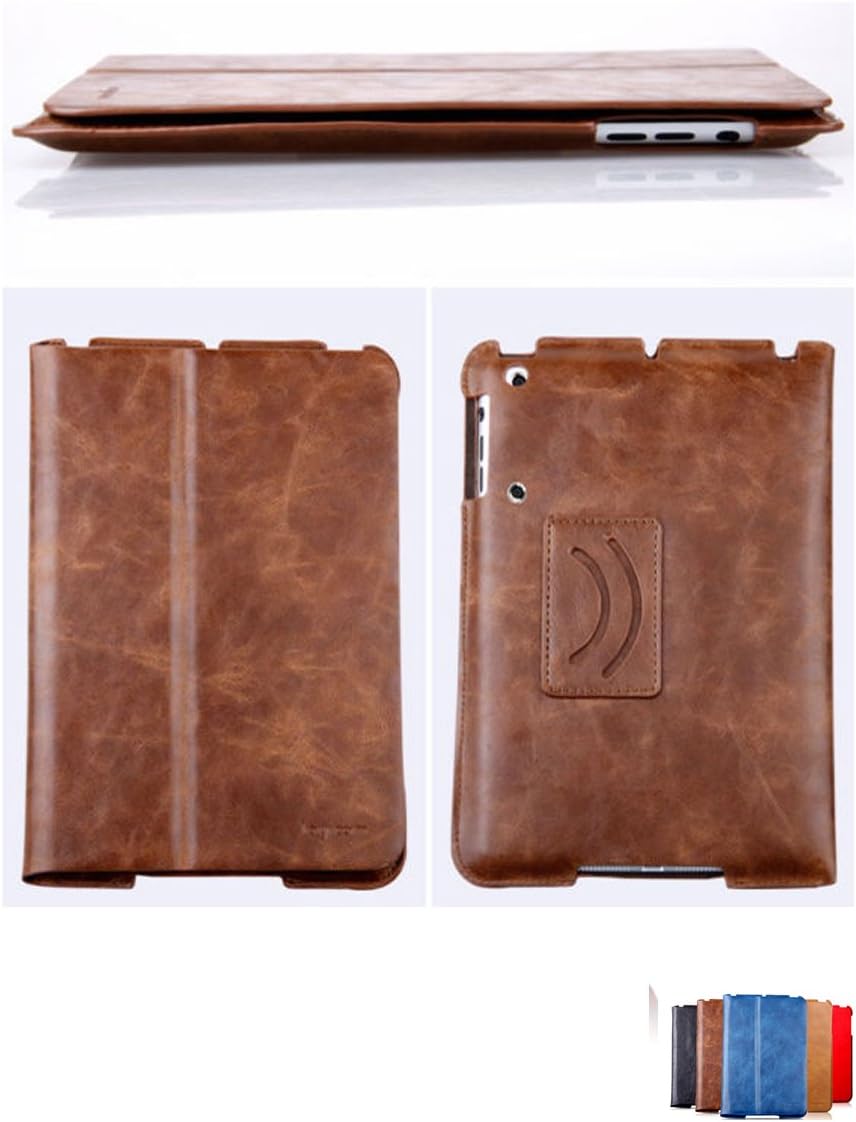 St Genuine Londonst Leather Apple Ipad Mini Case Cover - Luxury Slim Thin Style-new (Brown)