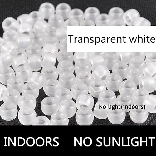 Miniatura 5 de Miraclekoo 1000 pcs UV abalorio Multi cambia de color uv reactivo abalorio Pony de plástico, brilla en la oscuridad, divertido para hacerpulseras de