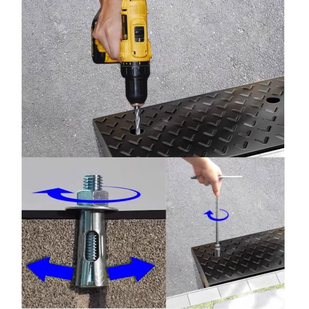 FOYTOKI Gummirampe Rutschfest - Auffahrhilfe Für Auto & Rollstuhl