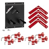 Woodpeckers Clamping Squares Plus&comma; 12-Piece Kit & Rack-It&comma; 6&period;75 Inch Long Aluminum 90-Degree Corner Clamps for Woodworking&comma; USA Made