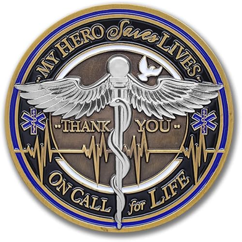 Miniatura 4 de & Emblem - Moneda de desafío del equipo médico EMT  EMS  Honrando a los profesionales médicos heroicos  Equipo médico - con caja de exhibición de