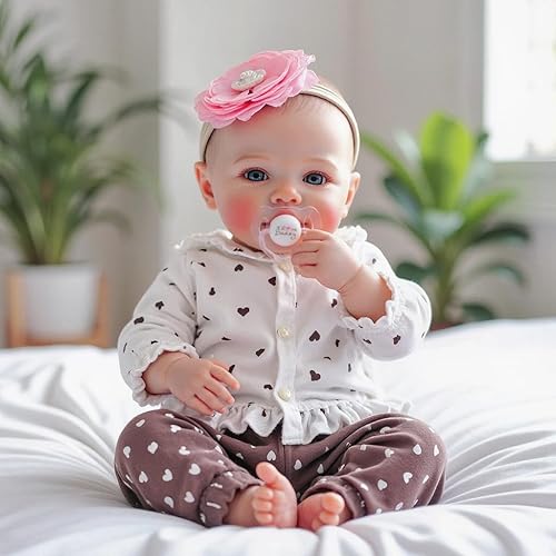 Miniatura 4 de iCradle Muñecas de bebé Reborn de 19 pulgadas, de vinilo de silicona, muñecas de bebé recién nacidas, hechas a mano, para regalo de Navidad