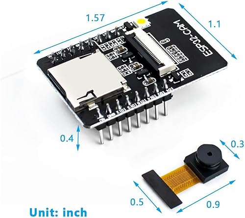 Miniatura 8 de 2 unids ESP32-CAM WiFi inalámbrico+placa de desarrollo Bluetooth con módulo de cámara OV2640 compatible con Arduino