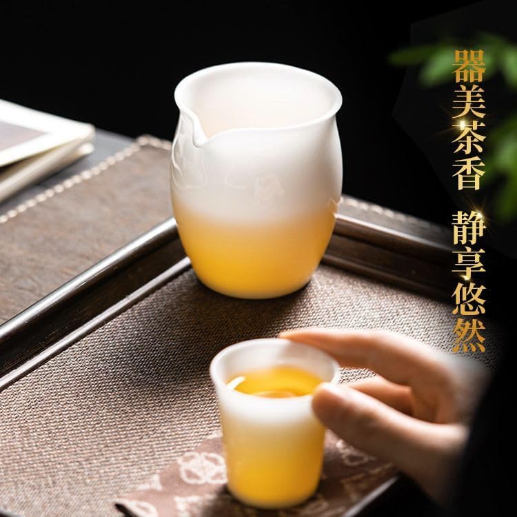 Jade Porcelain Fairness Cup, 240ml 8.0oz, Thicken Heat-proof High Temperature Resistance Tea Pitcher