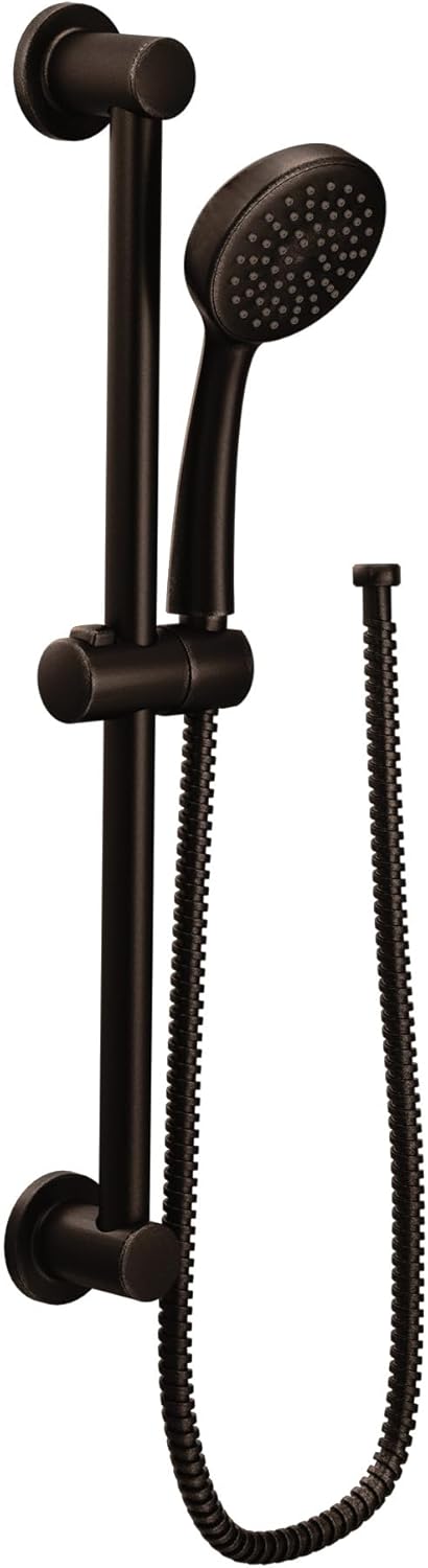 moen oil rubbed bronze eco-performance detachable handheld showerhead with 24-inch slide bar and 69-inch hose, 3868eporb