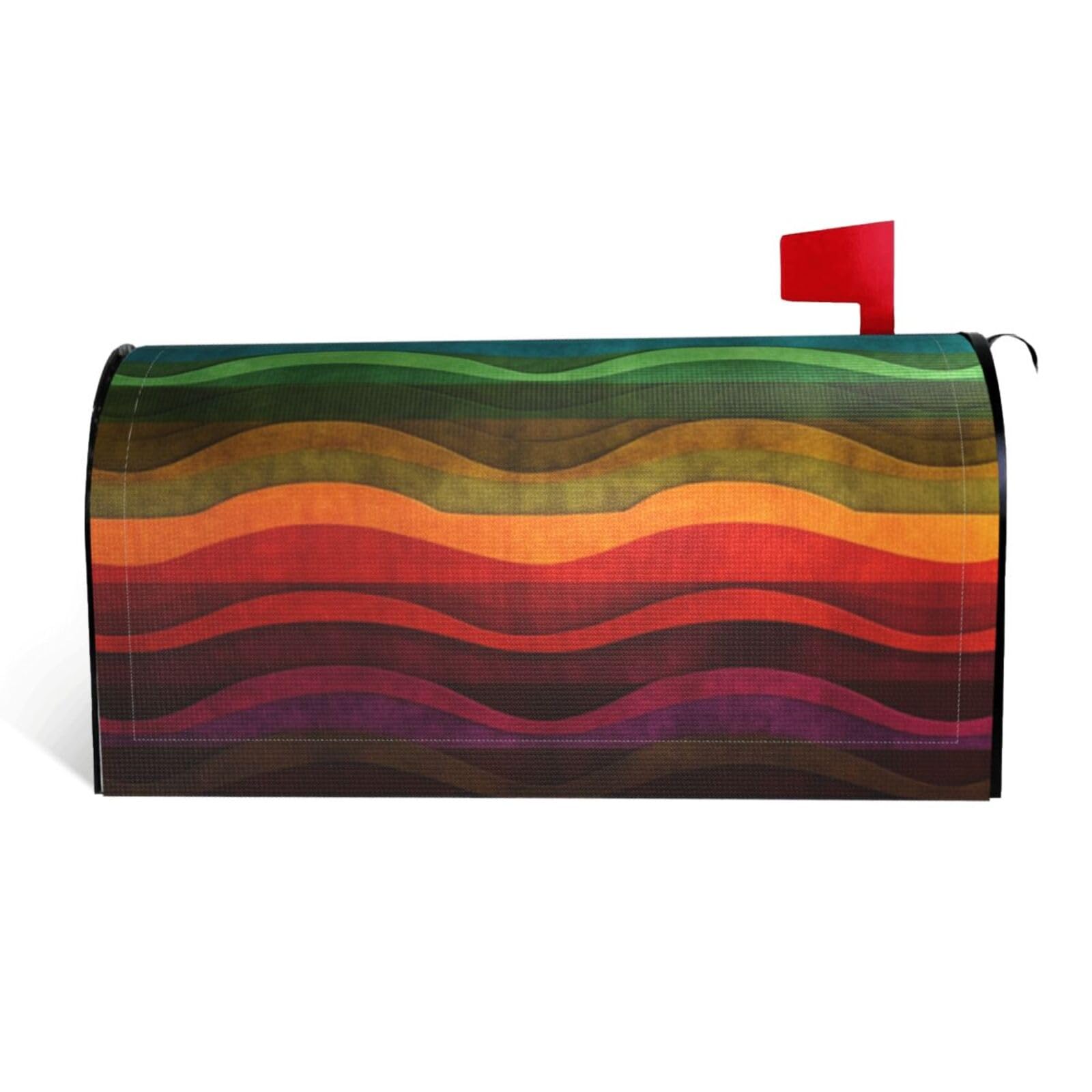 Rainbow Mailbox Covers Magnetic Standard Size 21x18 in, Decorative Post Letter Box Cover Waterproof Mailbox Wraps Outdoor Post Wraps for Garden Yard Home Decor