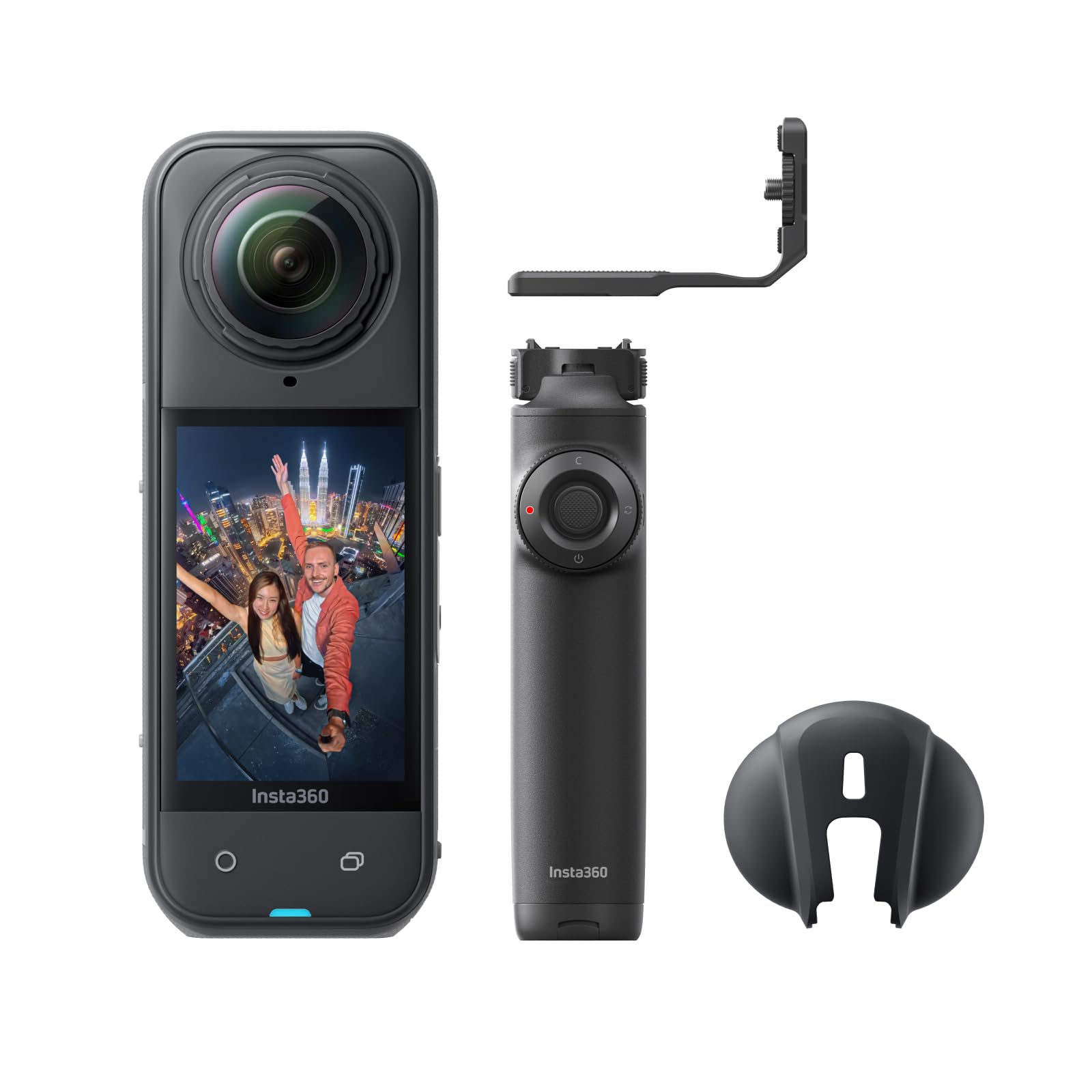 Insta360 X5 Pack Vlog- Camera Impermeabile 8K 360º, Superba in Bassa Luce, Selfie Stick Invisibile, Obiettivi Sostituibili, Batteria con Autonomia 3 ore