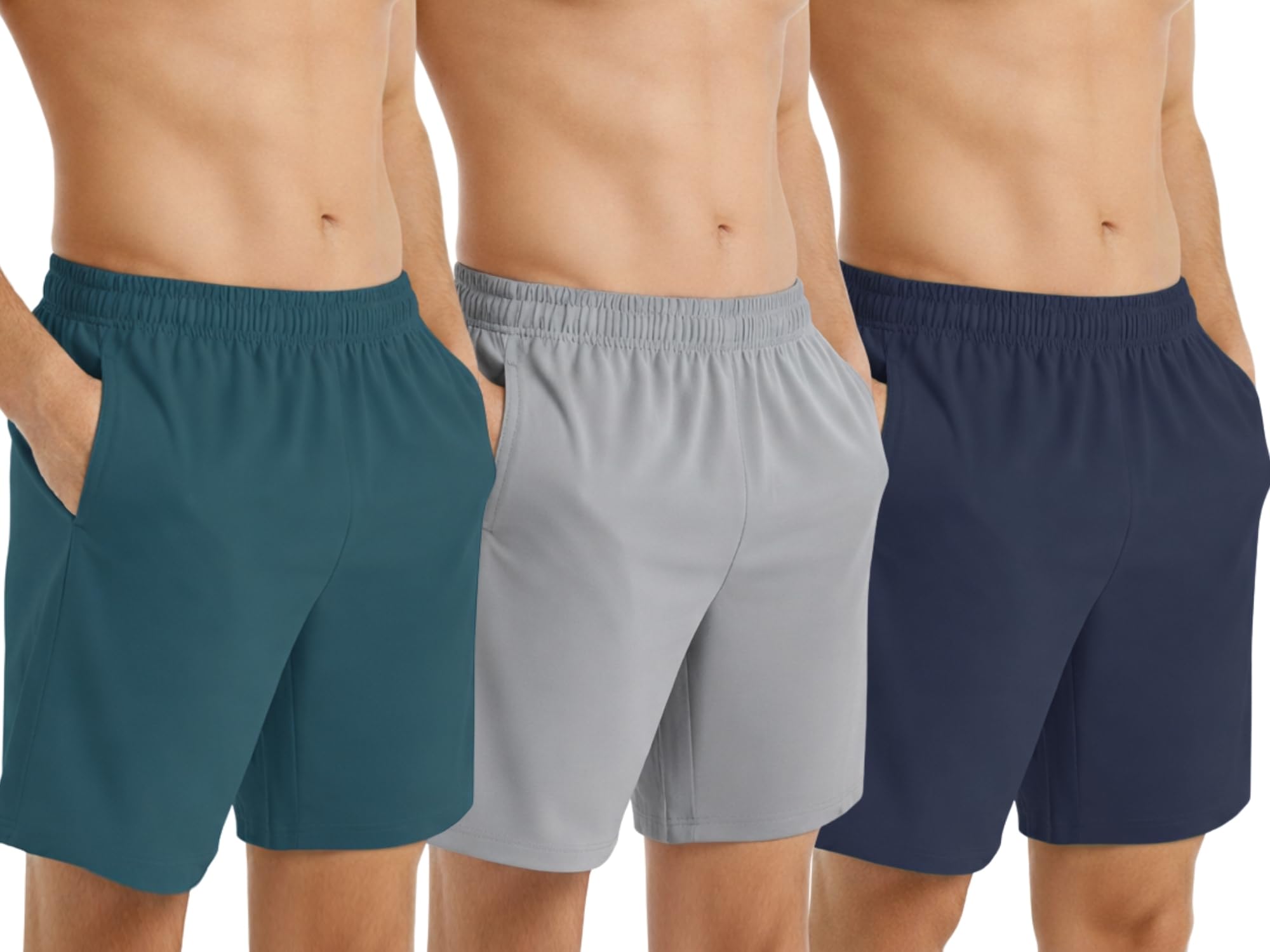 Workout Half Pant for Man | Gym Shorts for Men with Drawstring Waist & 2 Zipper Pockets | Stylish Lightweight Shorts Pant for Men Sports