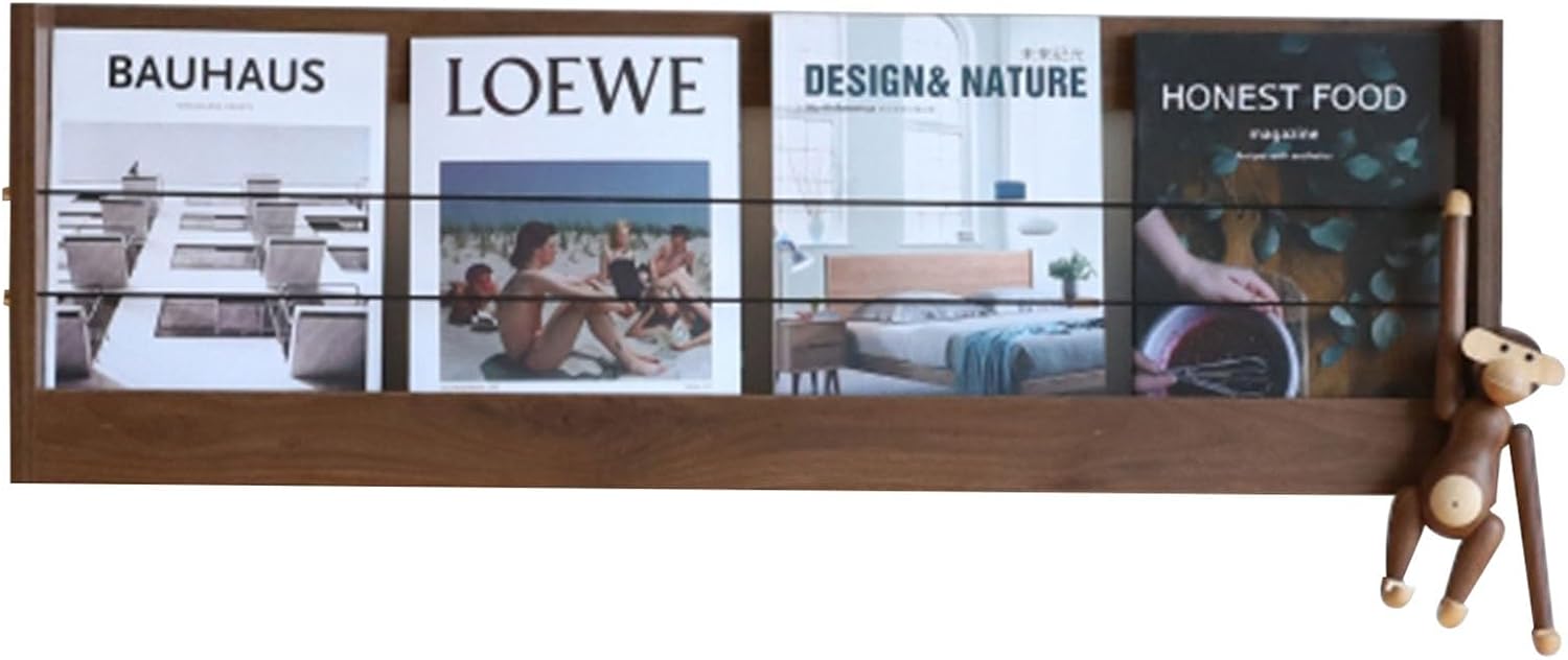 Amazon.com: JLXJYS Wooden Magazine Wall Rack, Home Office Reception ...