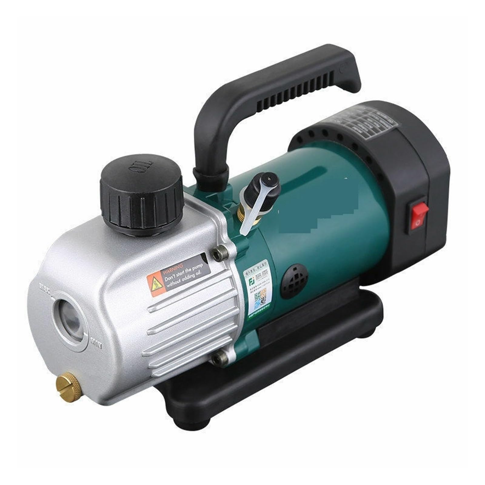 Membranpumpe, 1L Drehschieber-Vakuumpumpe Einstufige Labor Kühlschrank Pumpe 1.8CFM 1/6