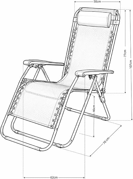Creaciones Llopis ARW Silla Hamaca Plegable para Exterior con Cojín Silla Tumbona Gravity Plegable para Playa Medidas 158x63x106 cm. (Azul-Pack 2) - 2