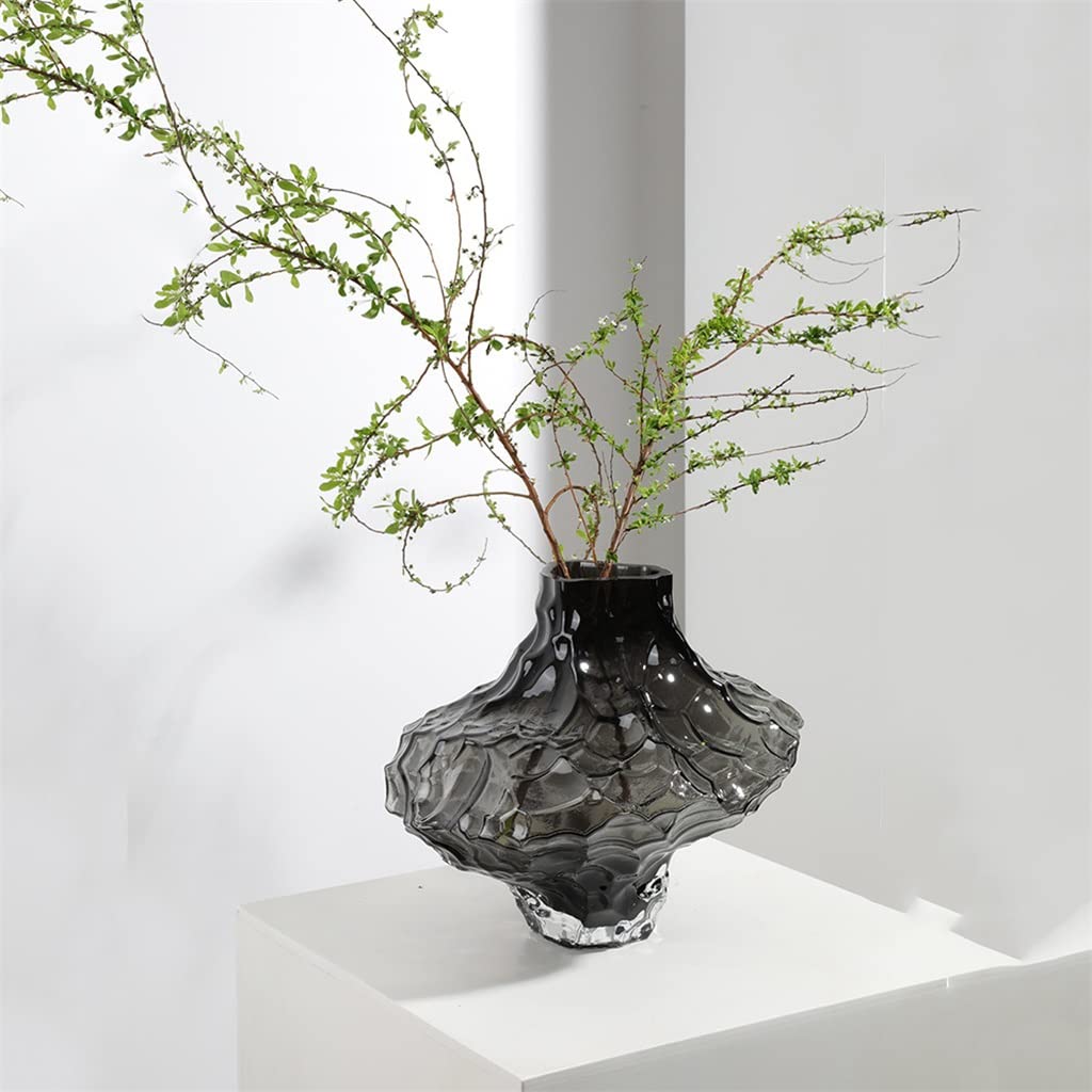 ZXZAX Irregular Nordic Ins Wind Home Living Room Decoration Furnishing Sample Room Vase (Color : D, Size : 8.5 * 23 * 26CM)