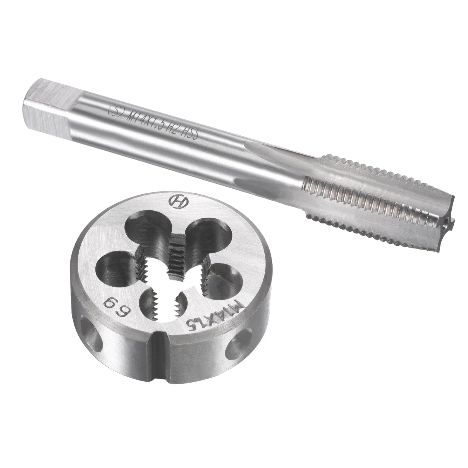 Crozgan M14 X 1.5 Metric Tap And Die Set,Hss Hand Threading Tapping Tools,Machine Thread Screw Tap With Round Threading Die For Nut Screw Bolt Thread Repair
