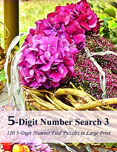 5-Digit Number Search 3: 120 5-Digit Number Find Puzzles in Large Print