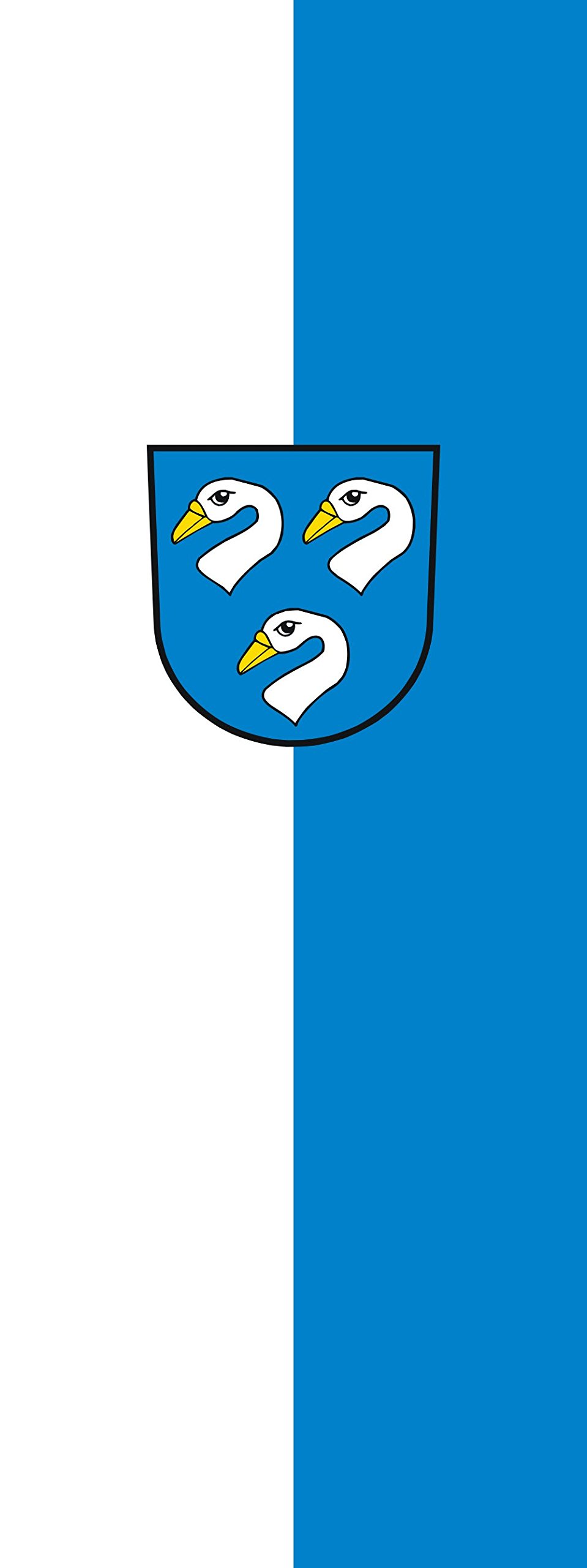 Drapeau Zwingenberg grand format portrait 400x150 pour pavillon extérieur