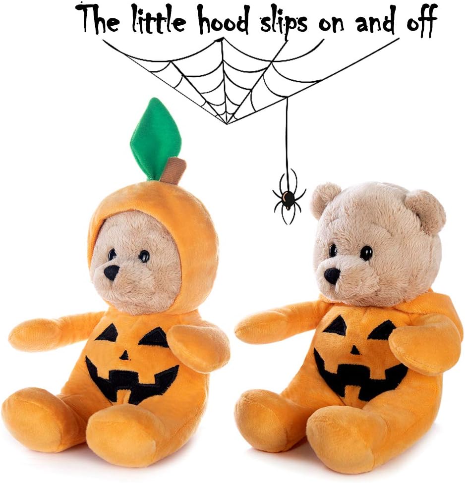 My OLi 9" Pumpkin Wizard Stuffed Animal Plush - Witch & Pumpkin Plush Toy with Flip-Top Hat - Cute Teddy Bear for Kids, Babies & Toddlers - Image 4