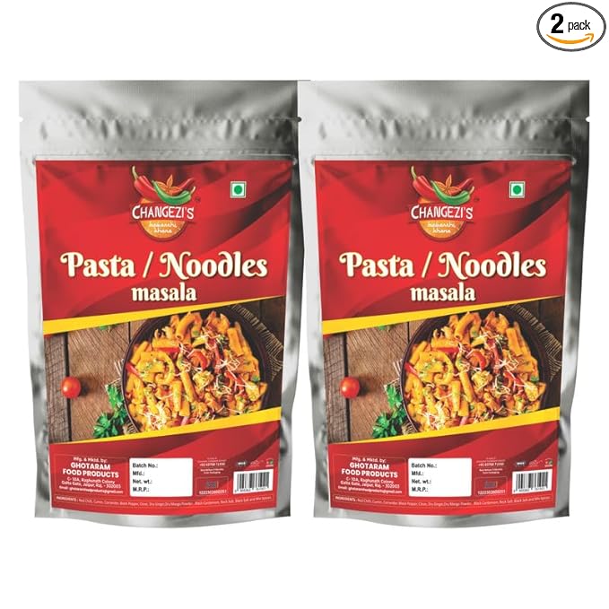 Changezi's Authentic Italian Pasta Masala Macaroni/Noodles/Penne/Fusilli Pasta Masala | Whole Spices Blend With Authentic Traditional Taste | No Preservatives Added-960gm(pack of 2x 480gm)